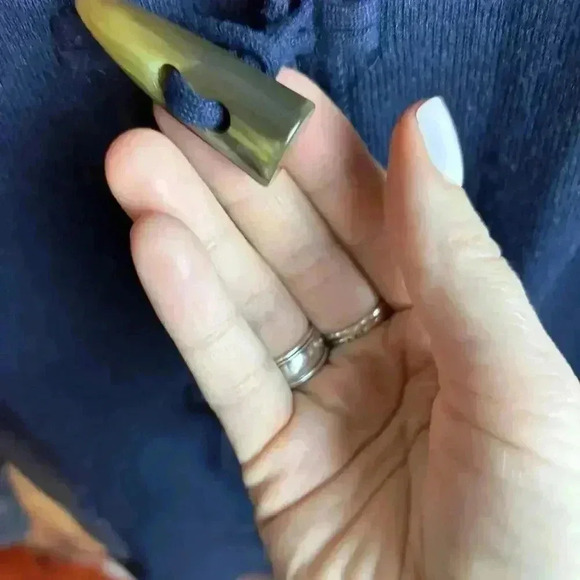 Dakini Wool Blend Jacket Sweater Navy Size M - Picture 3 of 10